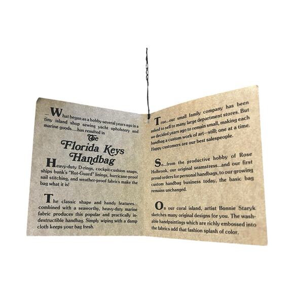 The Original Florida Keys Painted Leather Handbag Boat Harbour NWT - Picture 7 of 13